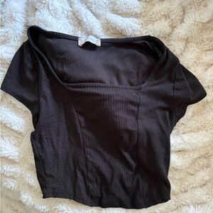 Altard State Cropped T Shirt- Black